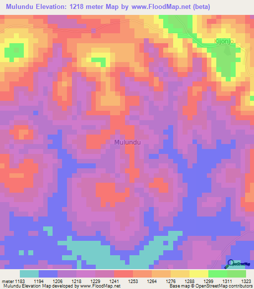 Mulundu,Uganda Elevation Map