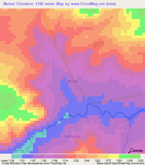 Mulazi,Uganda Elevation Map