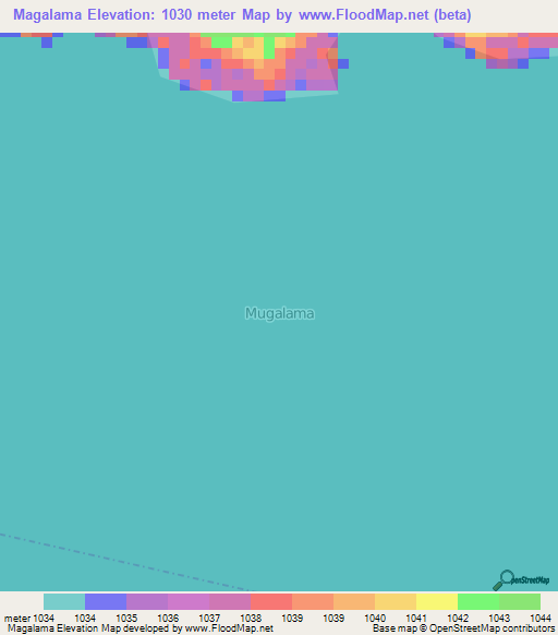 Magalama,Uganda Elevation Map