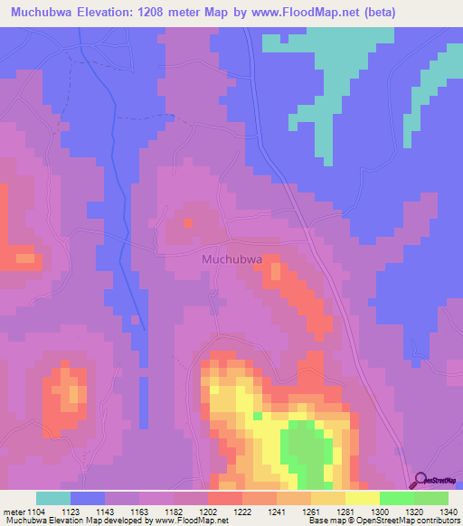 Muchubwa,Uganda Elevation Map