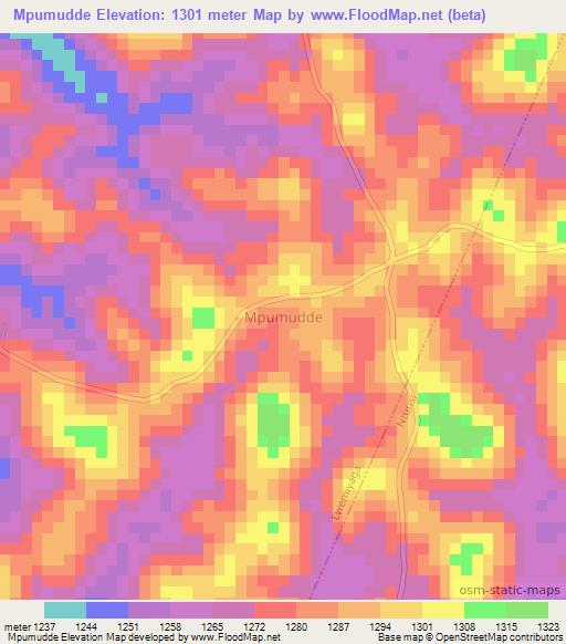 Mpumudde,Uganda Elevation Map
