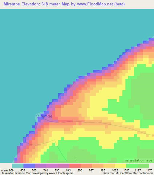 Mirembe,Uganda Elevation Map