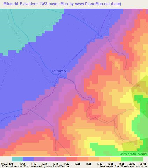Mirambi,Uganda Elevation Map