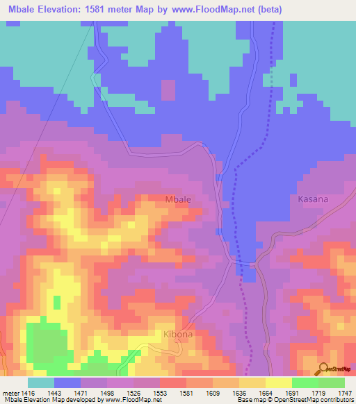 Mbale,Uganda Elevation Map