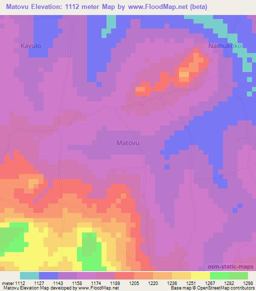 Matovu,Uganda Elevation Map