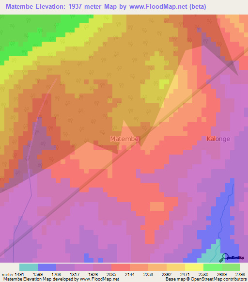 Matembe,Uganda Elevation Map