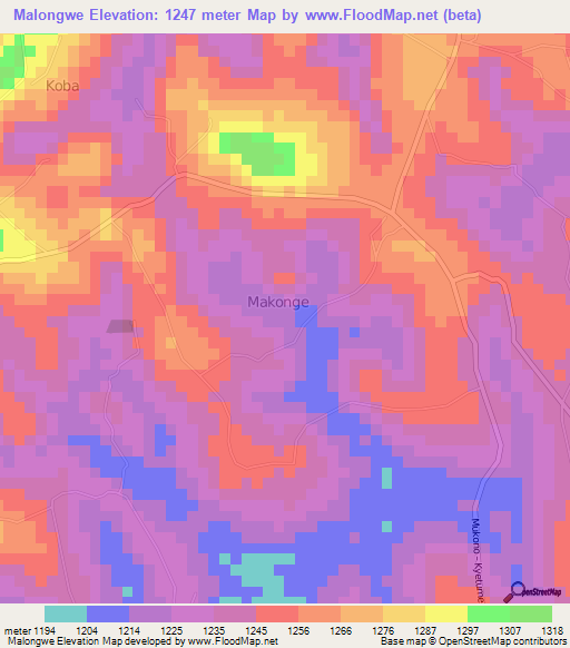 Malongwe,Uganda Elevation Map