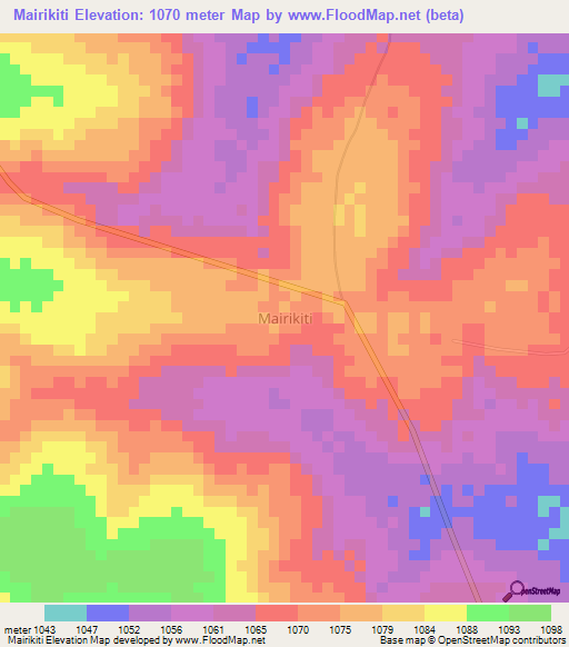 Mairikiti,Uganda Elevation Map