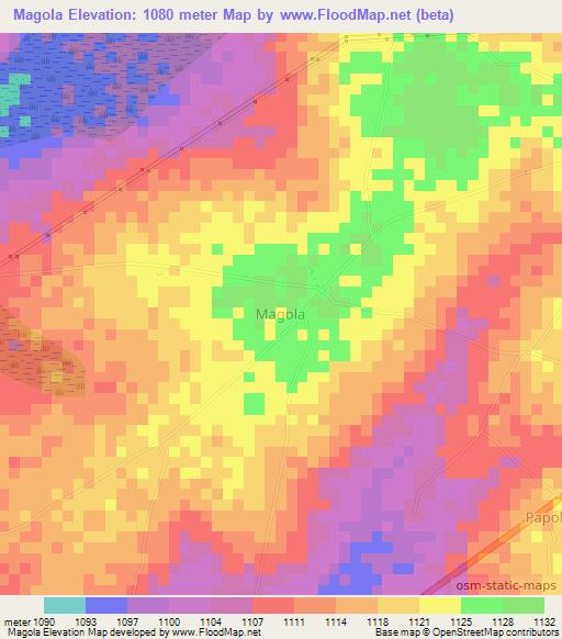 Magola,Uganda Elevation Map