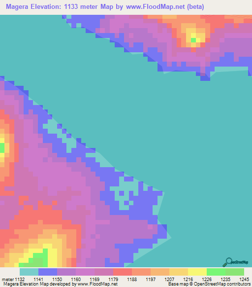 Magera,Uganda Elevation Map