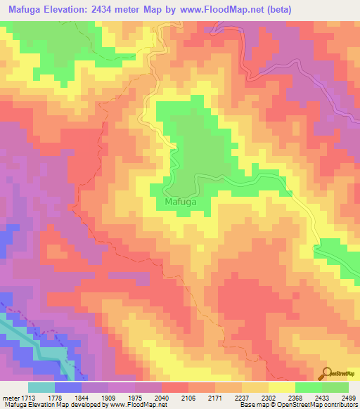 Mafuga,Uganda Elevation Map