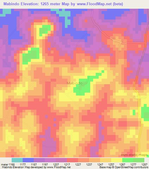 Mabindo,Uganda Elevation Map