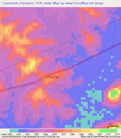Lyantonde,Uganda Elevation Map