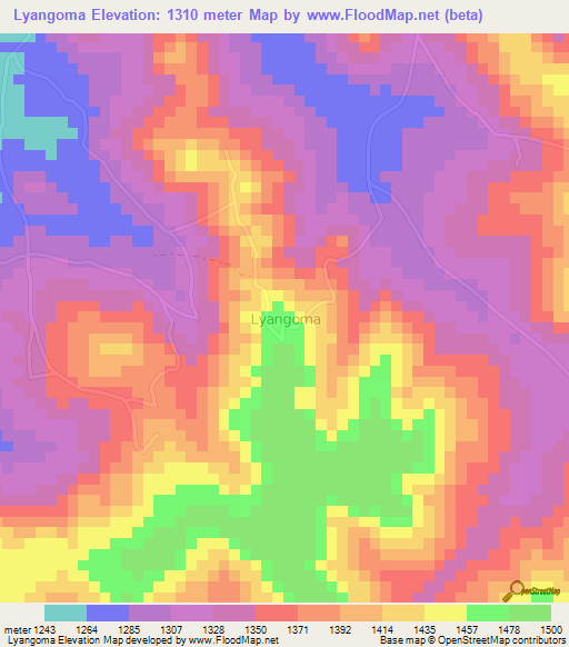 Lyangoma,Uganda Elevation Map