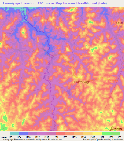 Lwemiyaga,Uganda Elevation Map