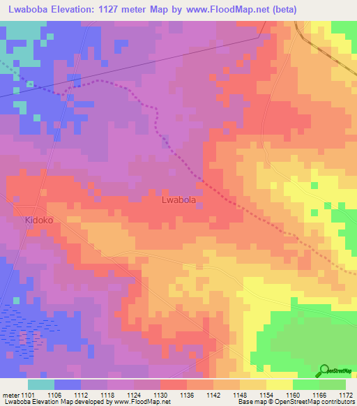 Lwaboba,Uganda Elevation Map