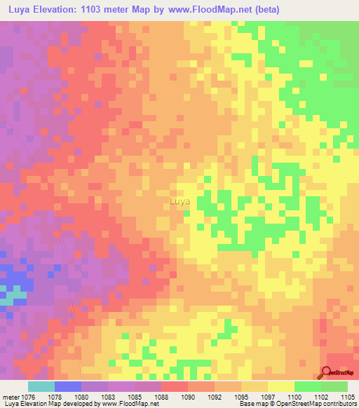 Luya,Uganda Elevation Map