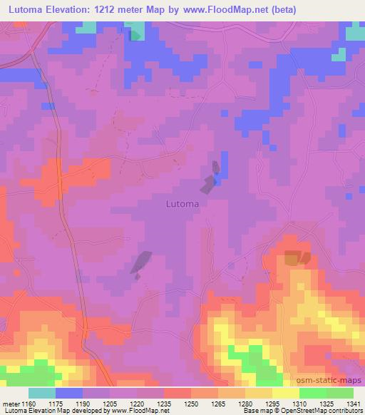 Lutoma,Uganda Elevation Map