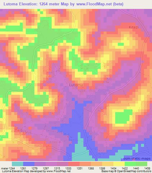 Lutoma,Uganda Elevation Map