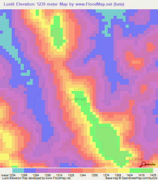Lusiti,Uganda Elevation Map