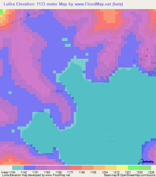 Lulira,Uganda Elevation Map