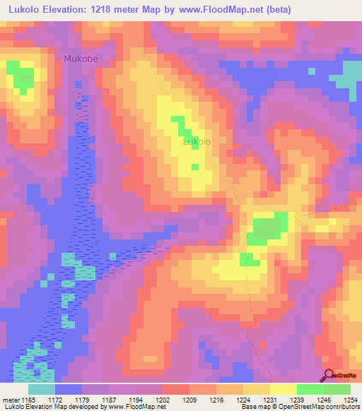 Lukolo,Uganda Elevation Map