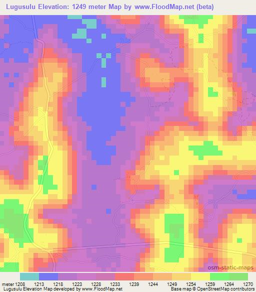 Lugusulu,Uganda Elevation Map