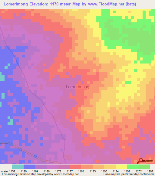 Lomerimong,Uganda Elevation Map