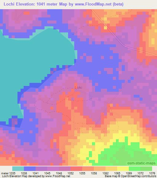 Lochi,Uganda Elevation Map