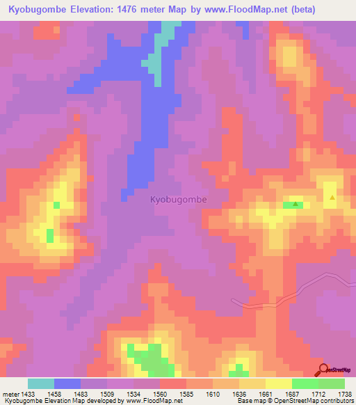 Kyobugombe,Uganda Elevation Map