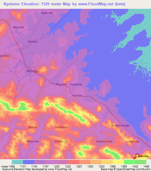 Kyetume,Uganda Elevation Map
