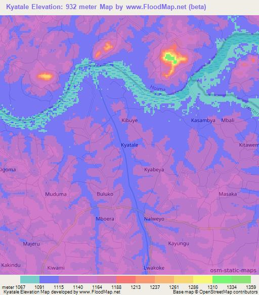 Kyatale,Uganda Elevation Map