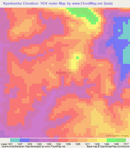 Kyankumba,Uganda Elevation Map