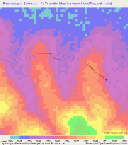 Kyamungabi,Uganda Elevation Map