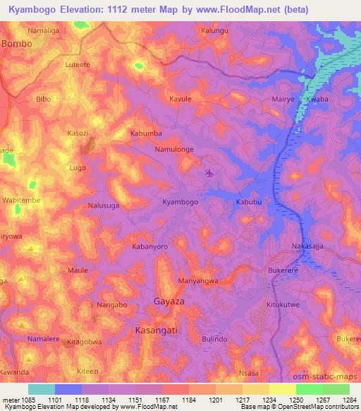 Kyambogo,Uganda Elevation Map