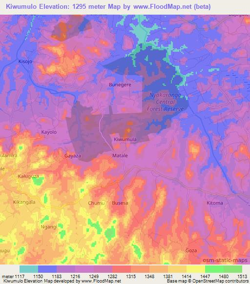 Kiwumulo,Uganda Elevation Map