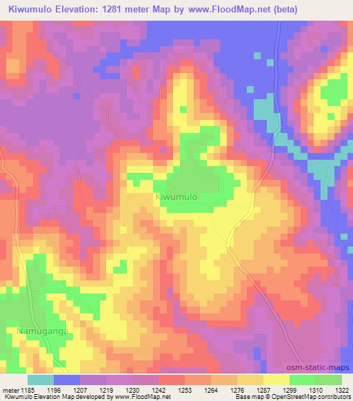 Kiwumulo,Uganda Elevation Map