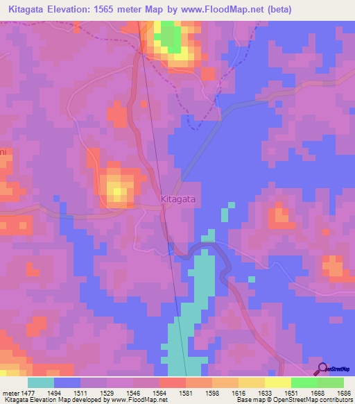Kitagata,Uganda Elevation Map