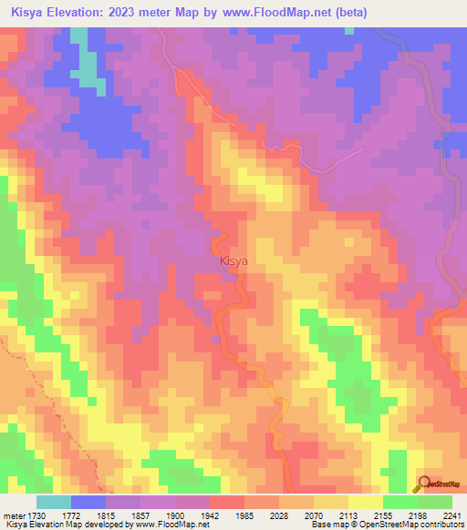 Kisya,Uganda Elevation Map