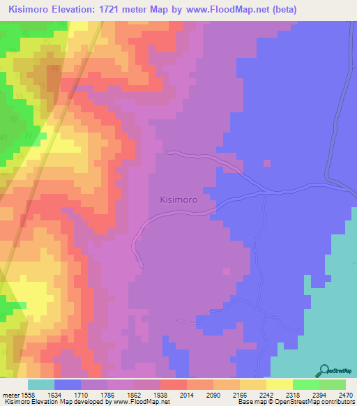 Kisimoro,Uganda Elevation Map