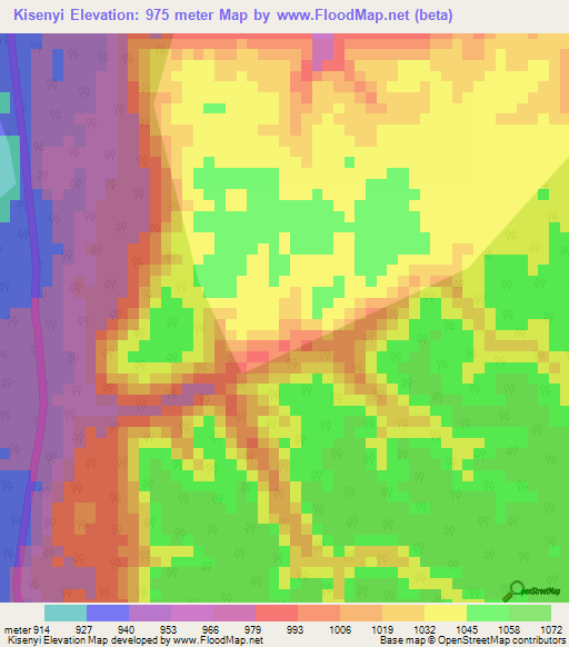 Kisenyi,Uganda Elevation Map