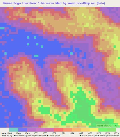 Kirimantogo,Uganda Elevation Map
