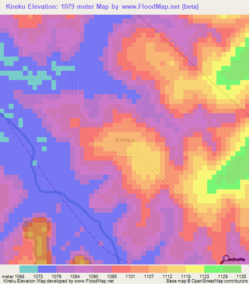 Kireku,Uganda Elevation Map
