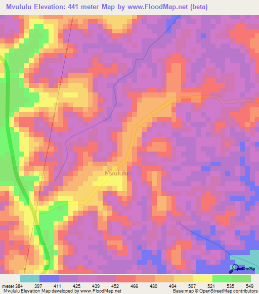 Mvululu,Congo (Kinshasa) Elevation Map