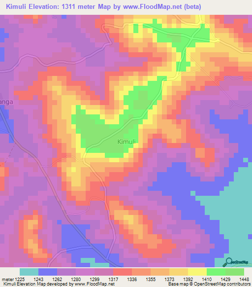Kimuli,Uganda Elevation Map
