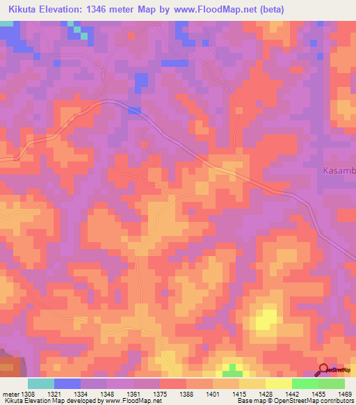 Kikuta,Uganda Elevation Map