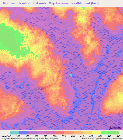 Mogbwa,Congo (Kinshasa) Elevation Map