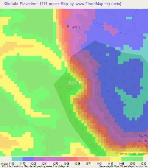 Kikulula,Uganda Elevation Map