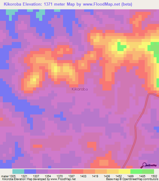 Kikoroba,Uganda Elevation Map