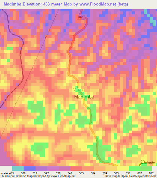 Madimba,Congo (Kinshasa) Elevation Map